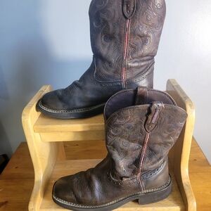Justin Gypsy Brown Western Cowboy Boots Sz 8